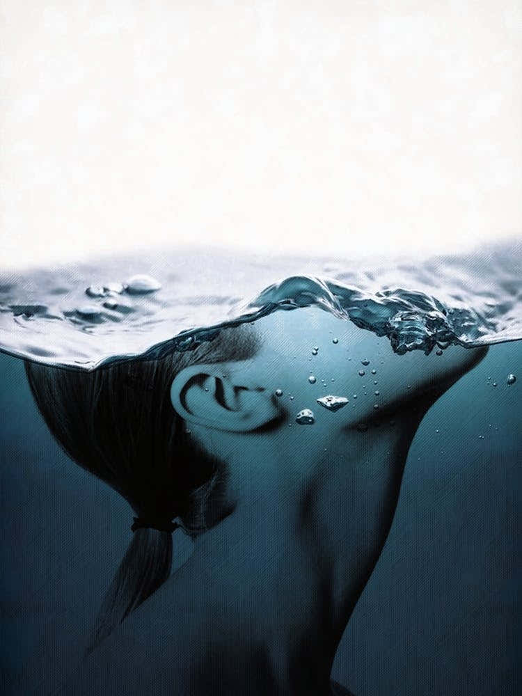 Underwater Portrait Of A Woman