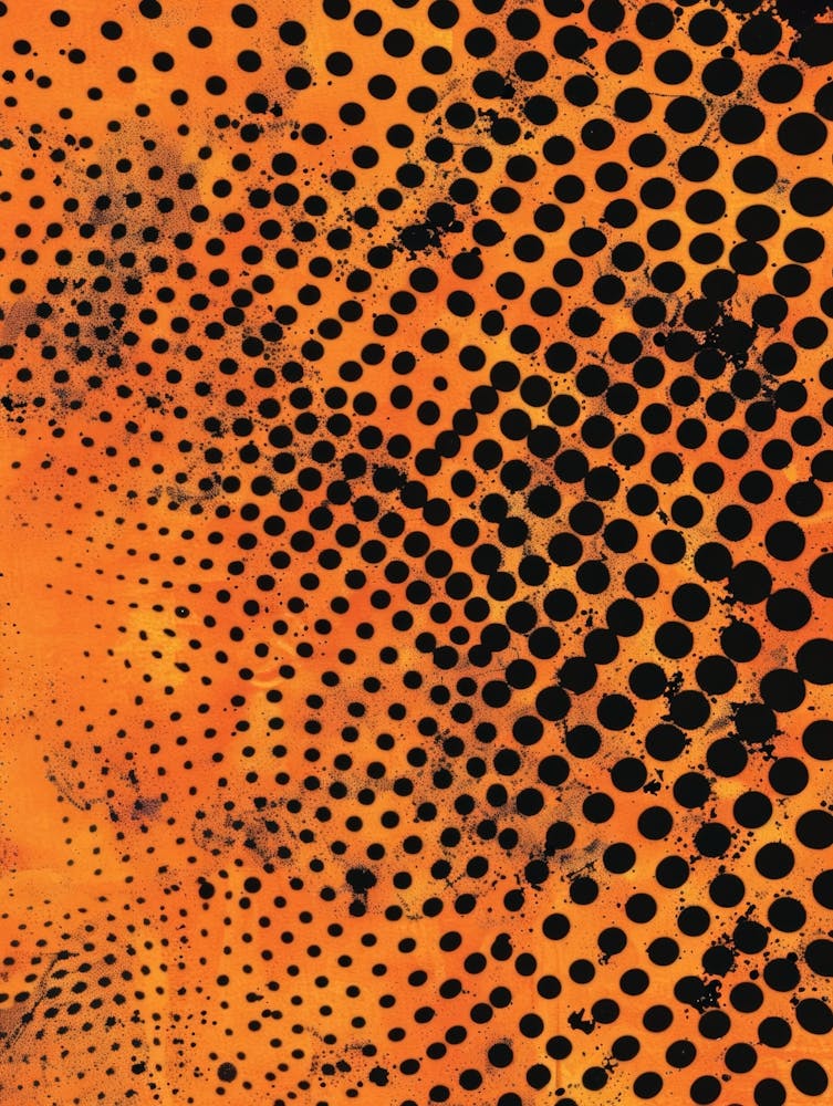 Abstract Polka Dots Orange