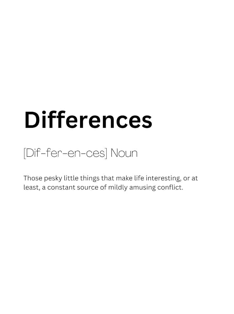 Differences Definition Meaning