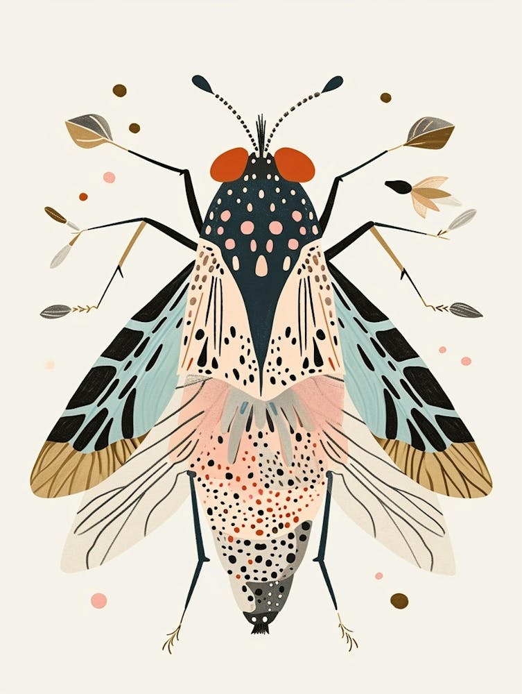 Colourful Insect Illustration Fly 14