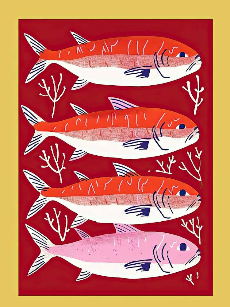 The Art Of Swimming Fish Poster