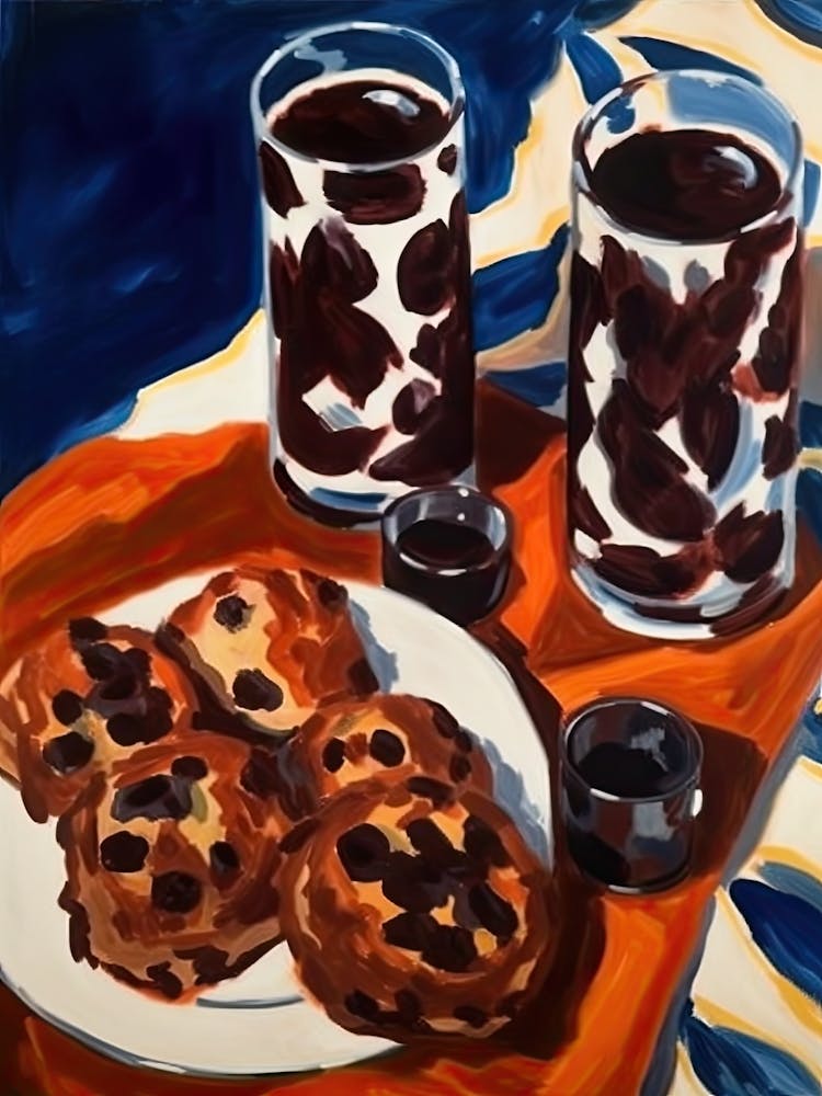 Pain Au Chocolate Painting 1