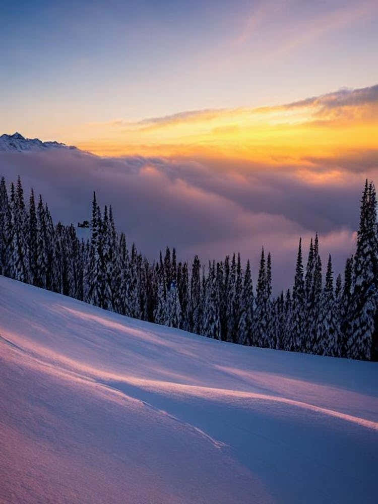 Schladming, Austria 1 Sunrise Skiing Poster