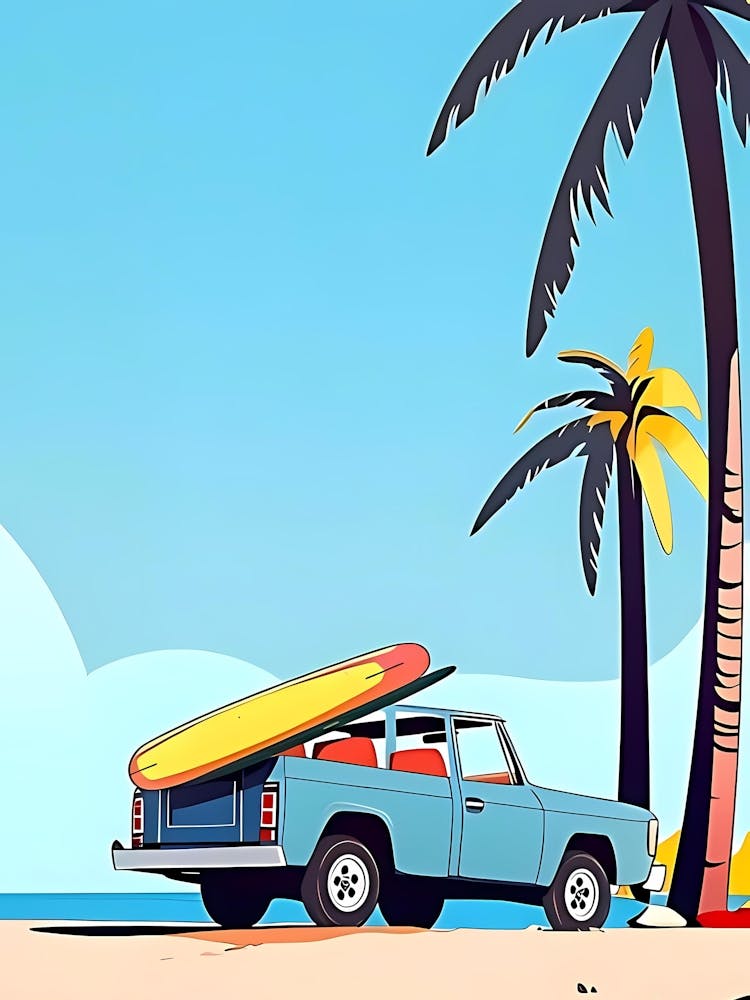Truck On The Beach