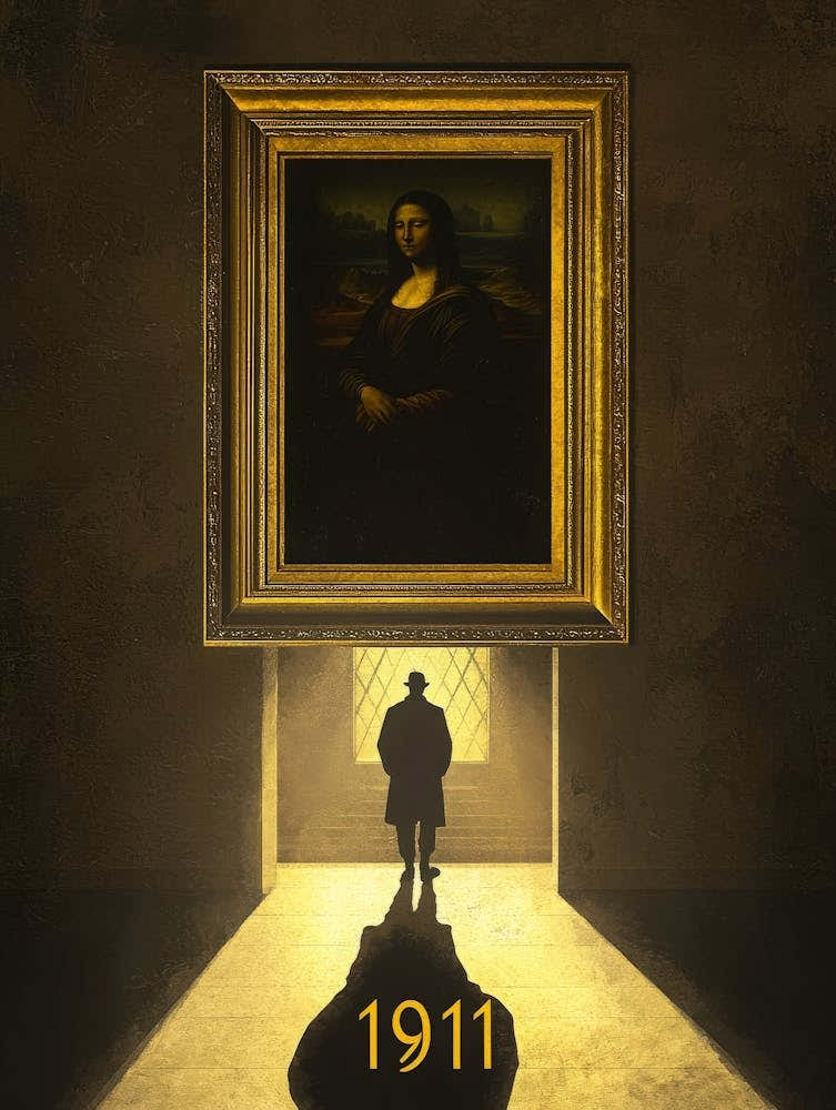 Aihrgdesign A Vintage Poster Inspired By The 1911 Theft Of Th 571ef5ed 1dff 41b6 912a F37d0334dbaa 1