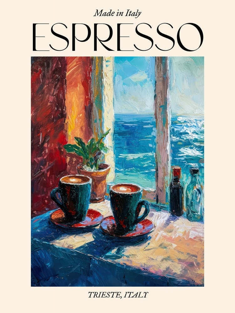 Trieste Espresso Made In Italy 3 Poster