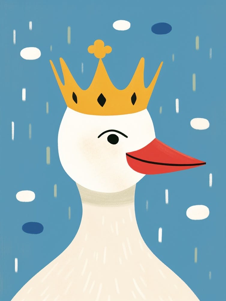 Little Swan 2 Wearing A Crown