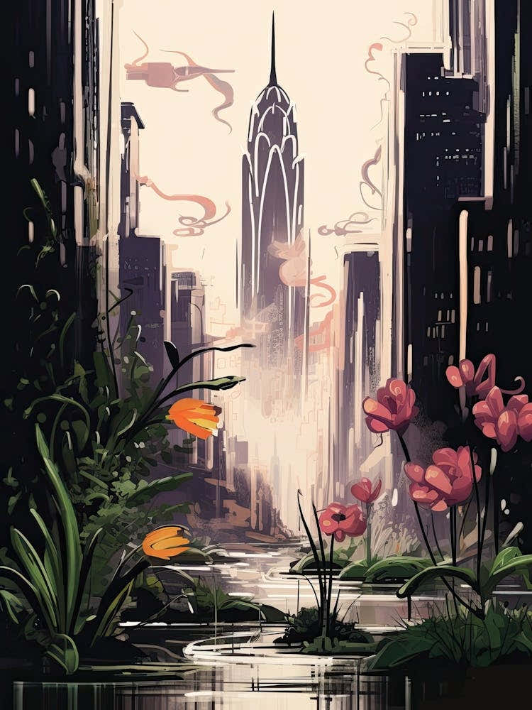 New York, Flower Collage 3