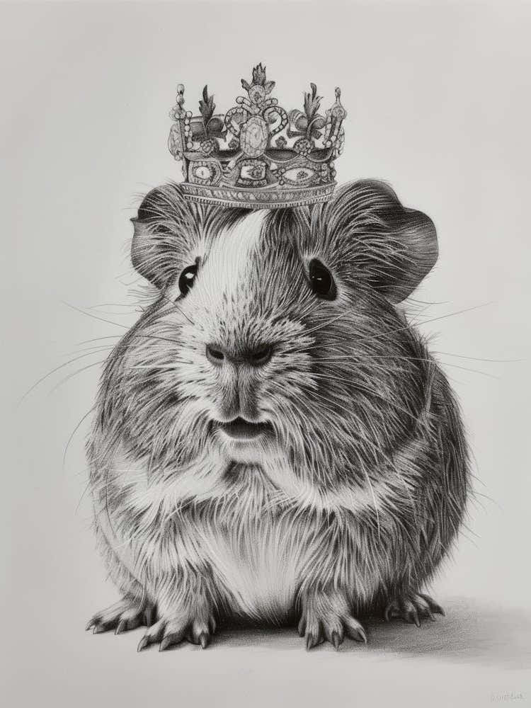 Guinea Pig With Crown