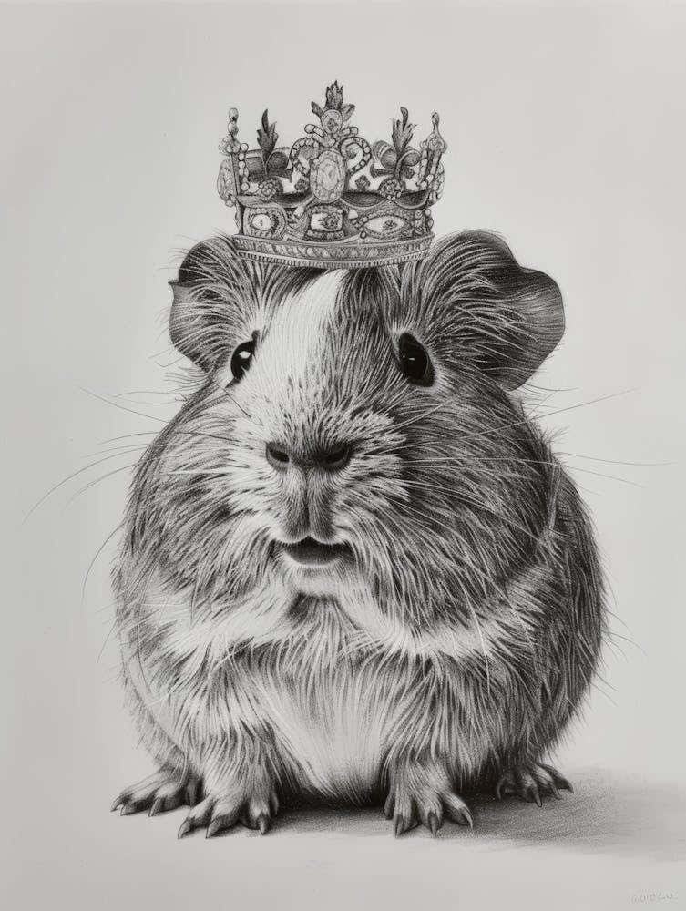 Guinea Pig With Crown