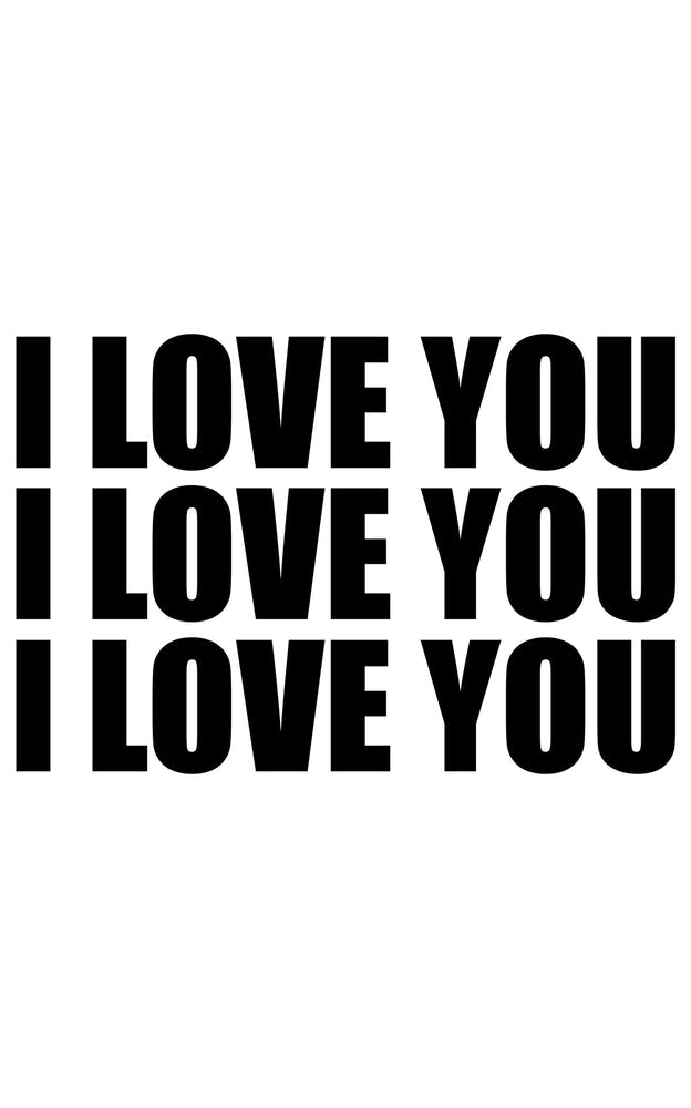 I Love You Monochrome