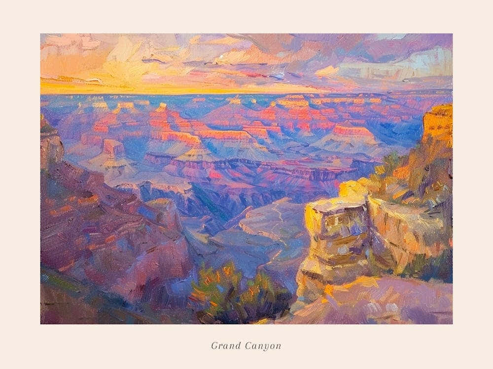 Western Sunset Landscapes Grand Canyon Arizona 3 Poster