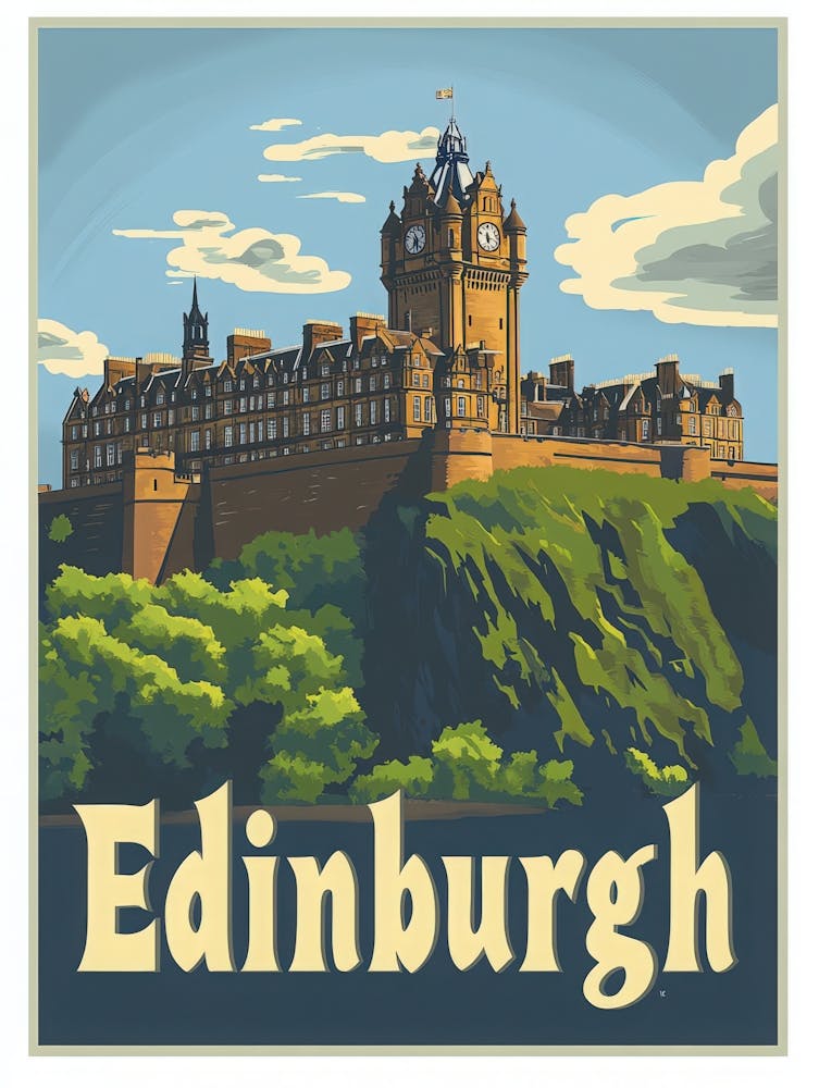 Aihrgdesign A Vintage Travel Poster Of Edinburgh Featuring Th 5feb3025 428a 4e67 A795 21b48a0e6f86 3