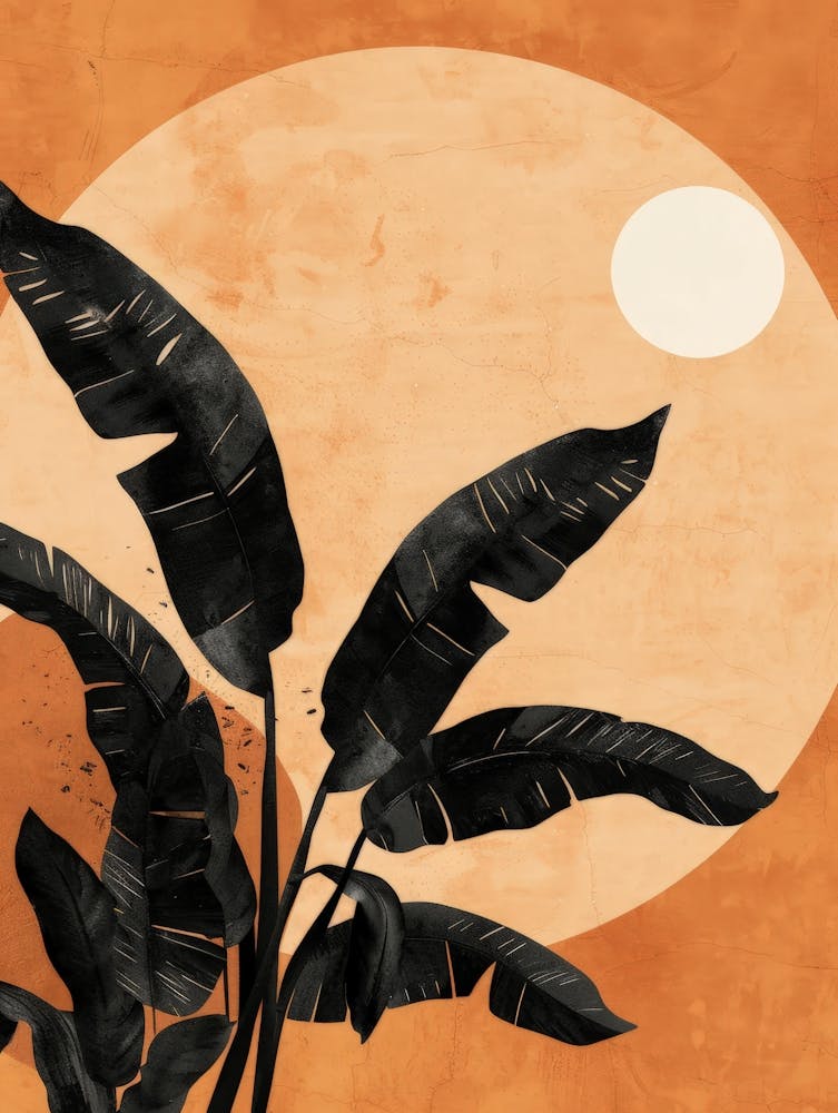 Banana Leaves In The Sun