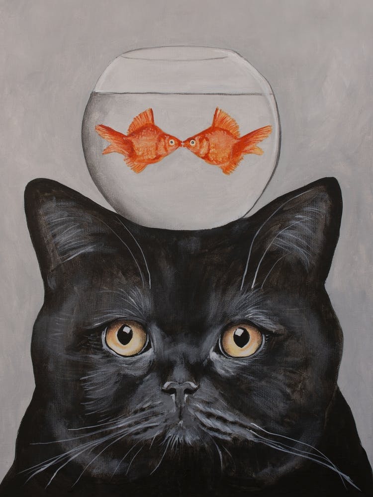 Cat With Fishbowl