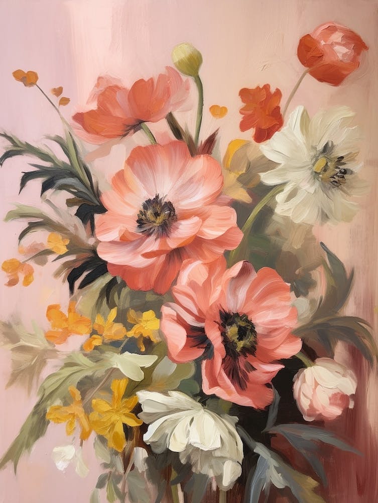 Fall Flower Painting Anemone 3