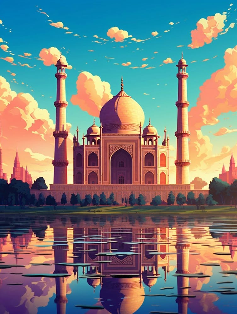 Taj Mahal Pixel Art 2