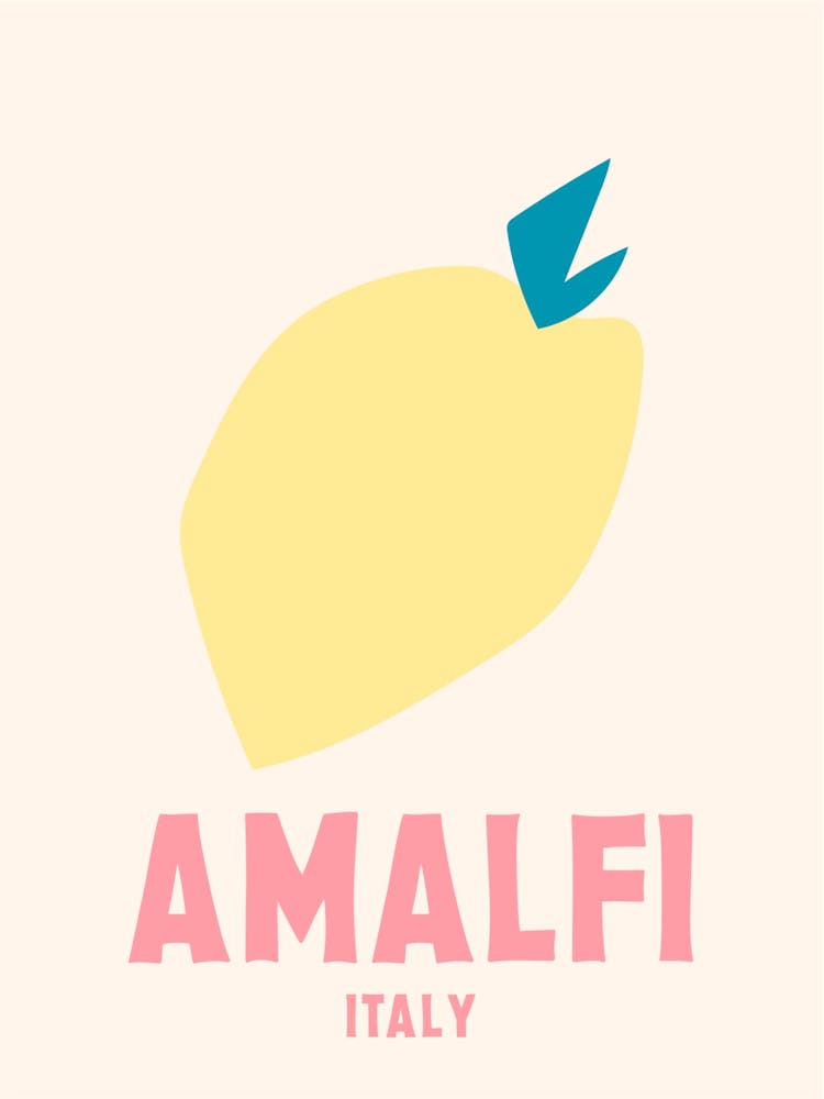 Amalfi, Italy, Graphic Style Poster 5