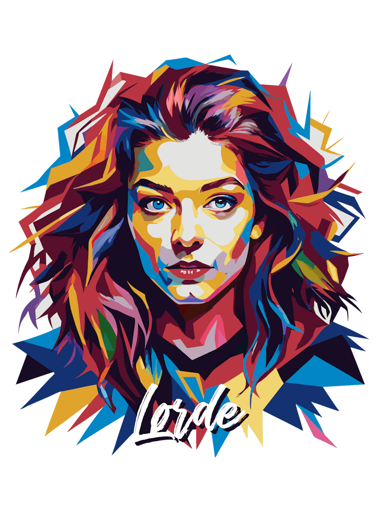 Lorde 03 Portrait Music Icon Style WPAP Pop Art
