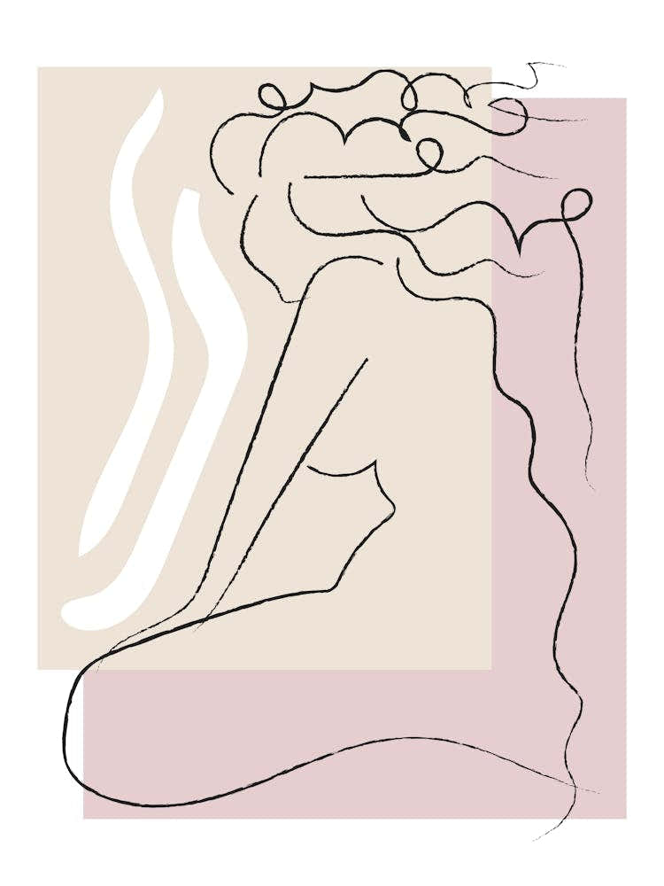 Line Art Woman Shape 1
