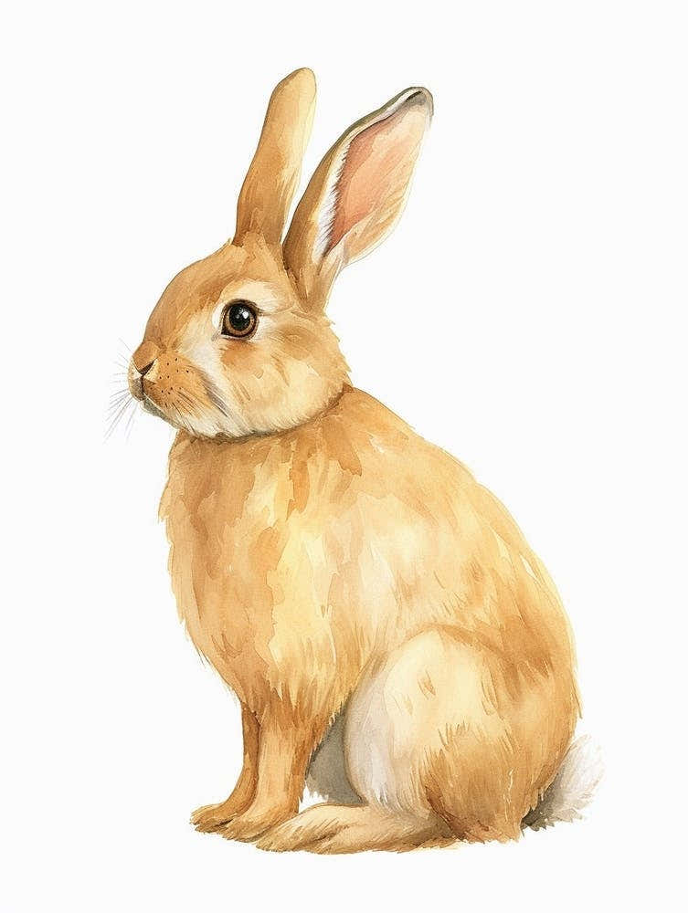 American Fuzzy Lop Rabbit Kids Illustration 1