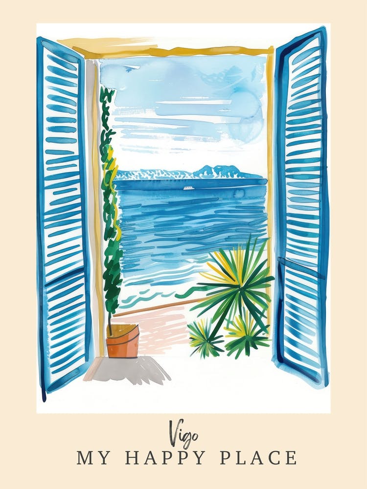 My Happy Place Vigo 1 Travel Poster
