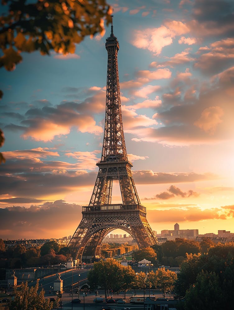 Eiffel Tower At Sunset 1