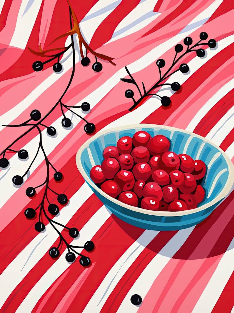 Cranberries Fruit Summer Illustration 2