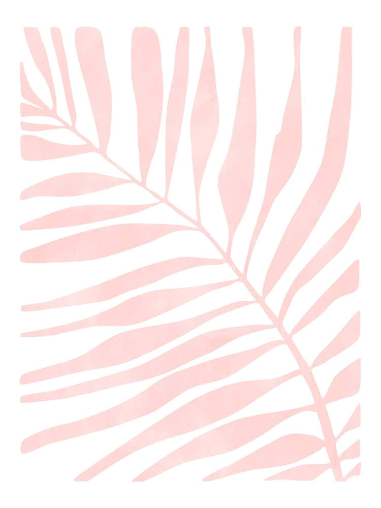 Pastel Pink Palm Leaf