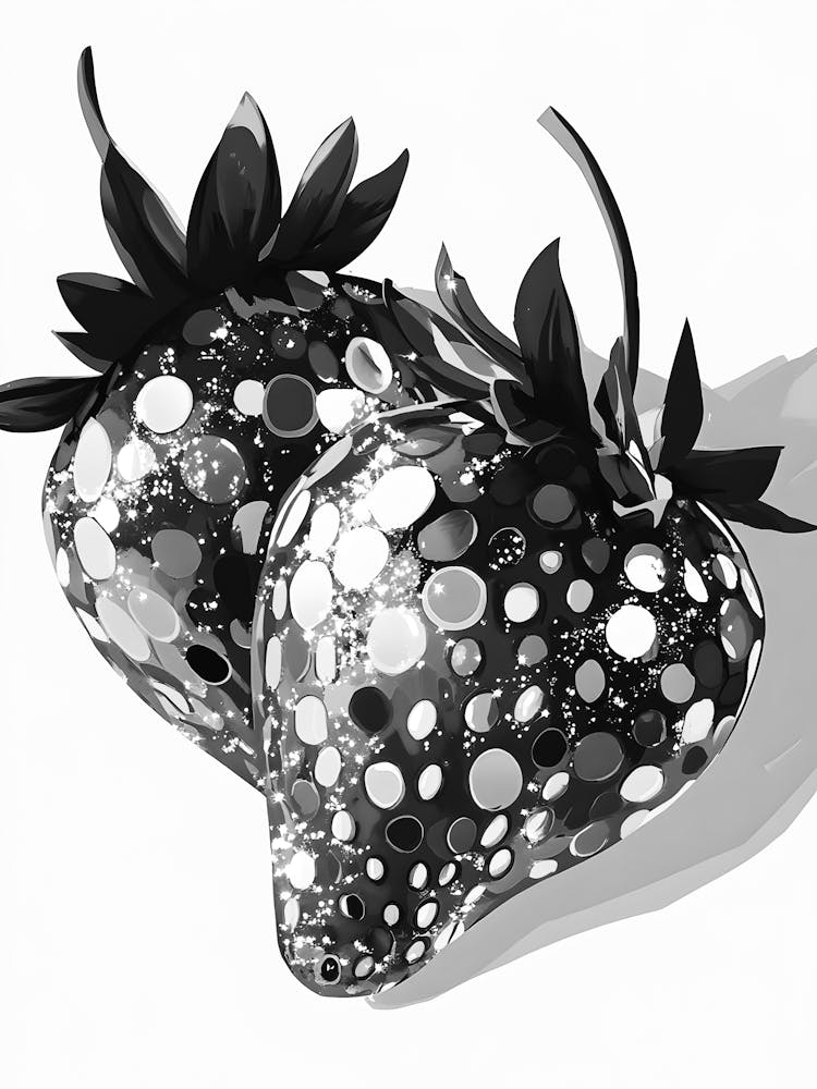 Black And White Strawberries