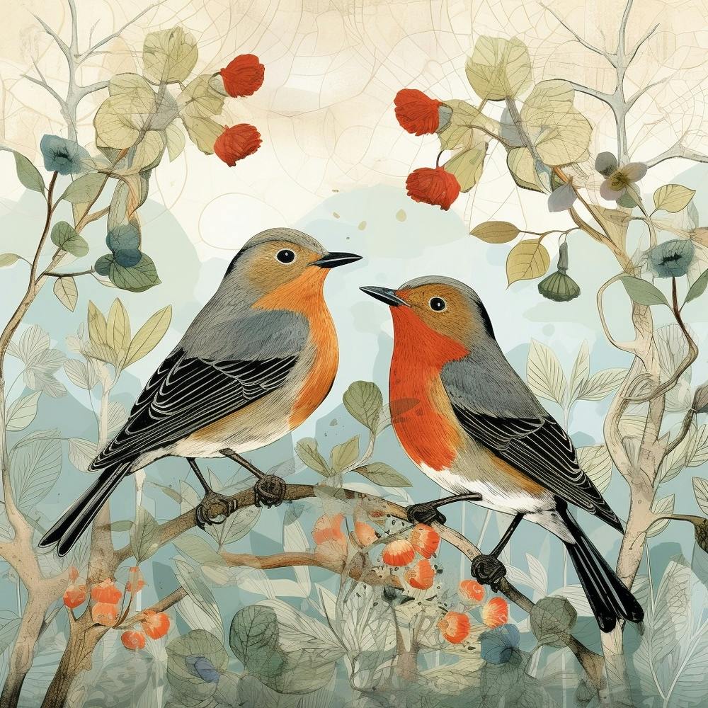 Bird In Nature European Robin 3