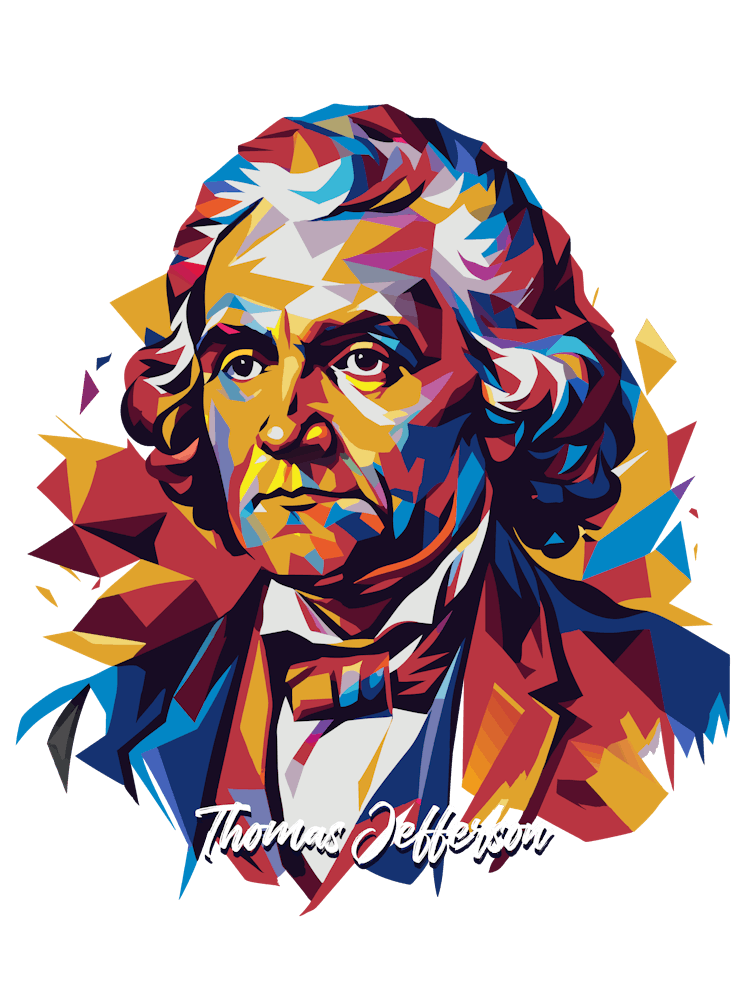 Thomas Jefferson 02 Portrait WPAP Pop Art