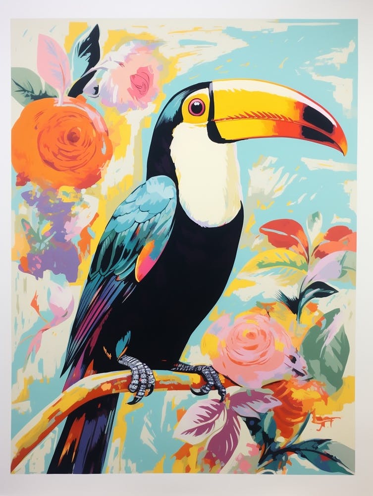Colourful Bird Painting Toucan 3
