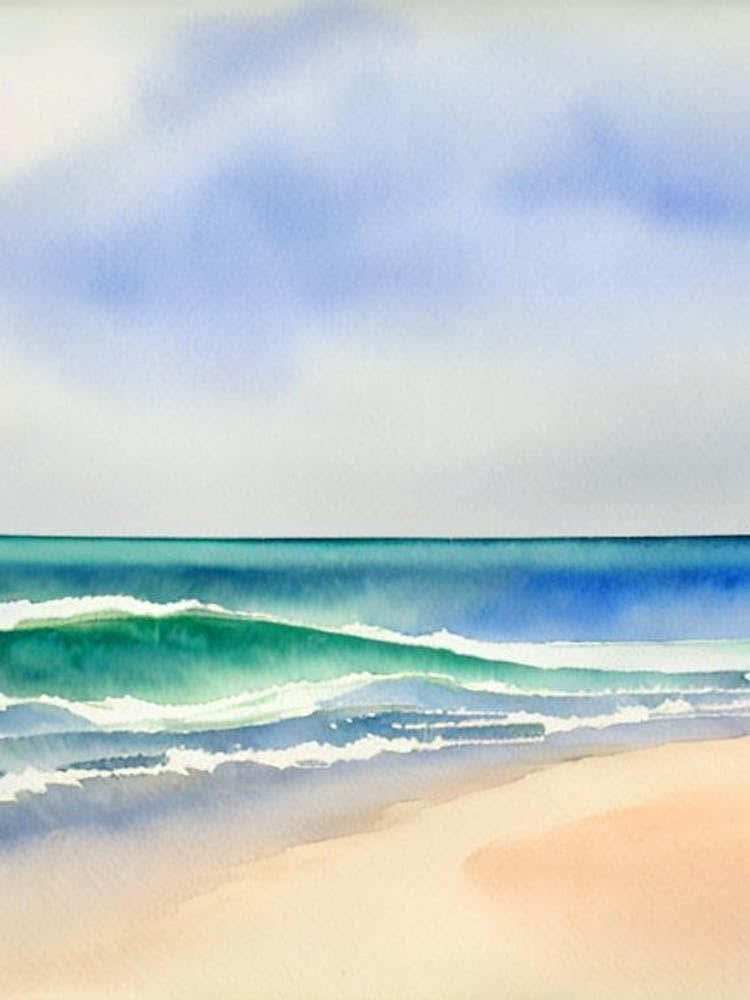 Four Mile Beach 2, Australia Watercolour
