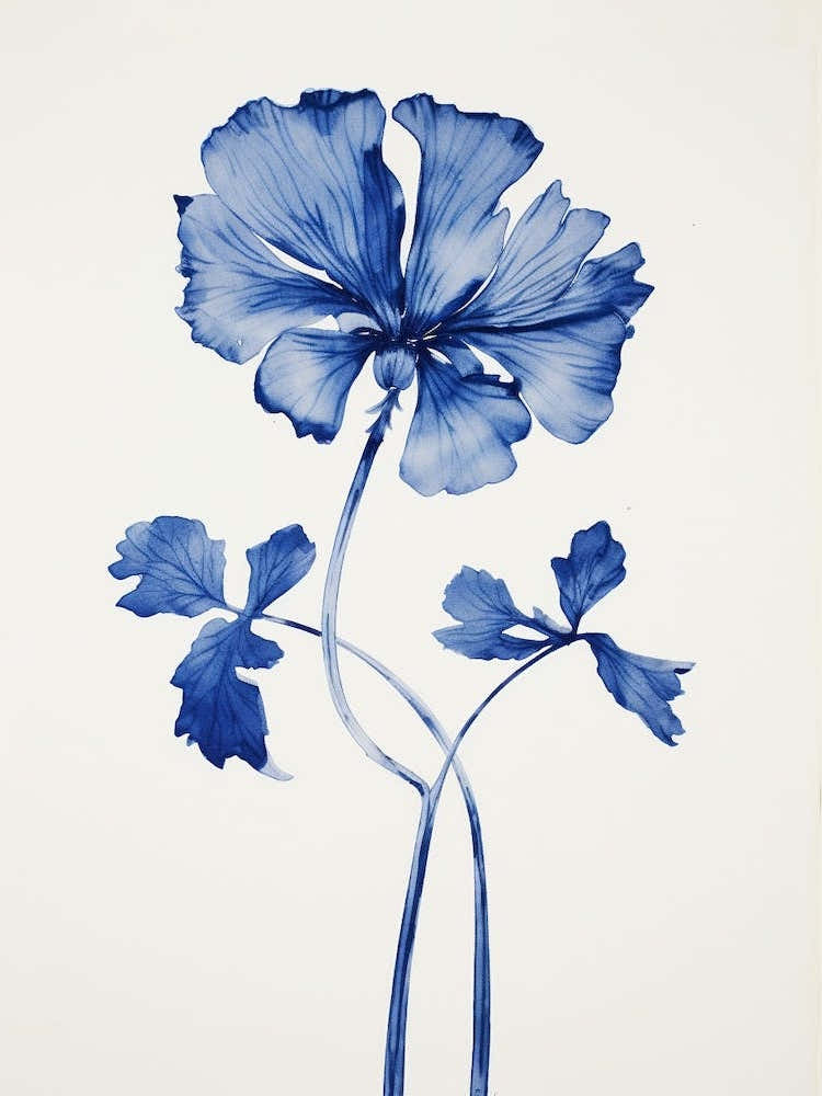 Blue Botanical Poppy 3