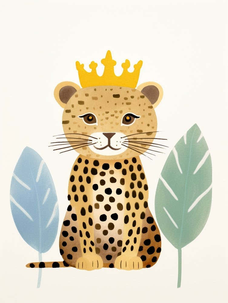 Little Leopard 4 Wearing A Crown