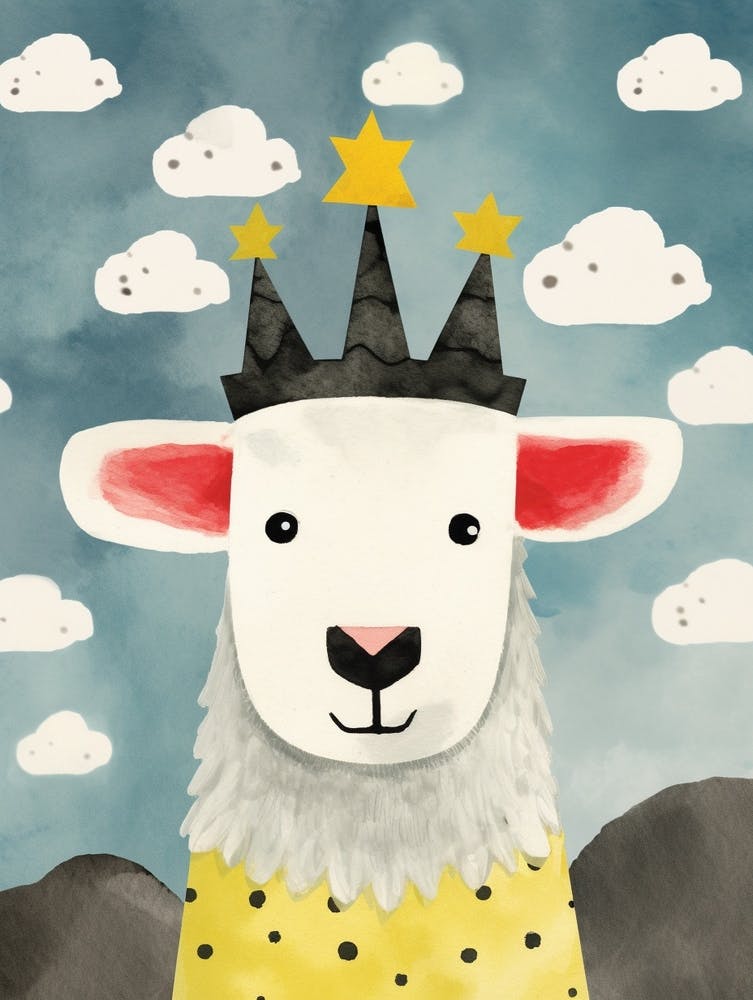 Little Sheep 2 Wearing A Crown