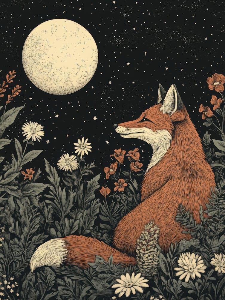 Fox In The Moonlight 1