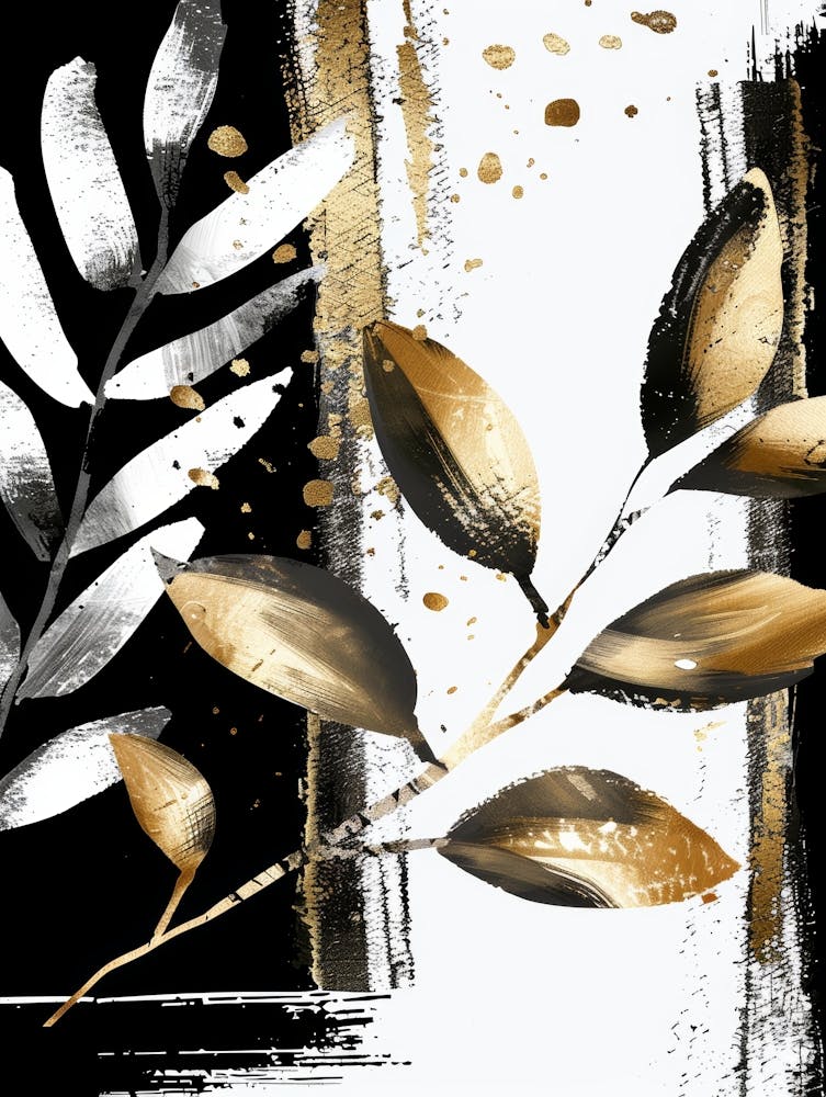 Gold Leaf Canvas Art