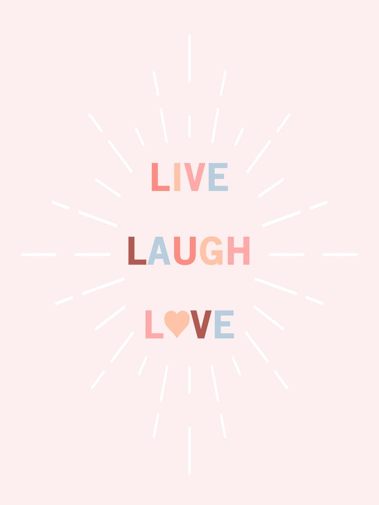 Live Laugh Love Pastel Wall Art