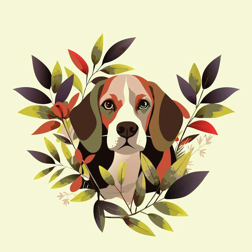 Puppy hiding in the grass