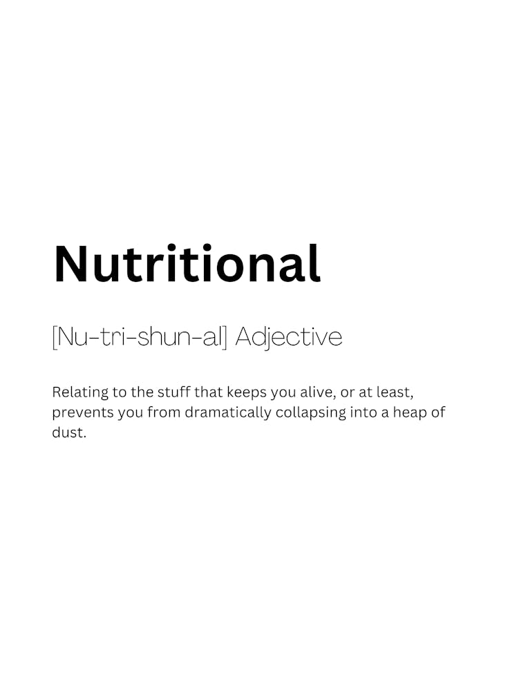 NUTRITIONAL DEFINITION MEANING intelligence overview