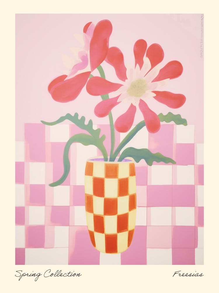 Spring Collection Freesias Flower Vase 1