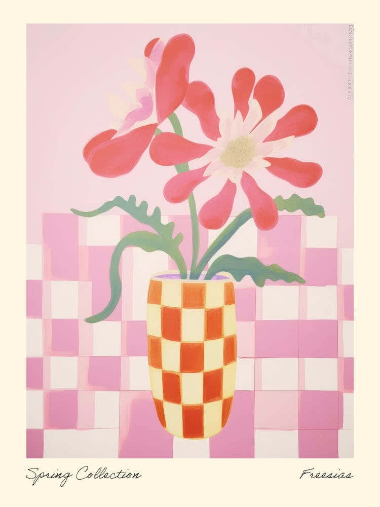 Spring Collection Freesias Flower Vase 1