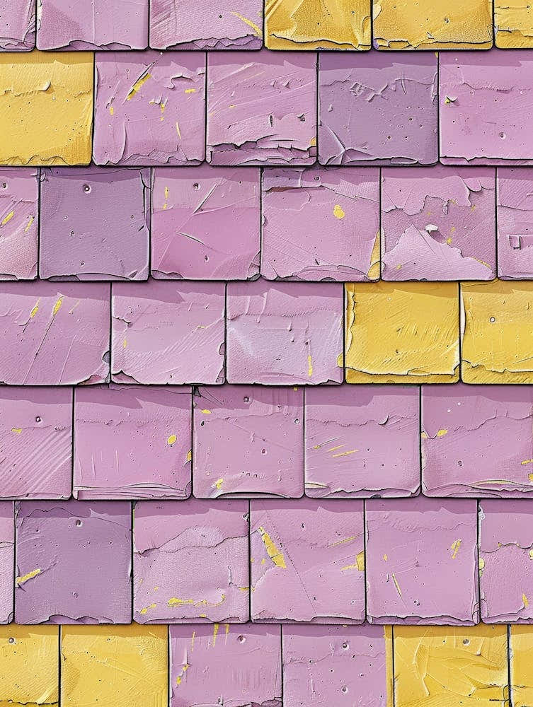 Pink And Yellow Brick Wall