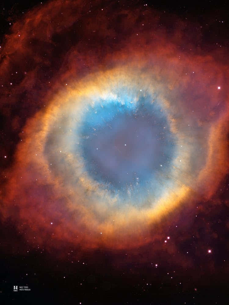 Helix Nebula. NGC 7293 ⛔ HQ-quality (NASA Hubble Space Telescope) — space poster, science poster, space photo