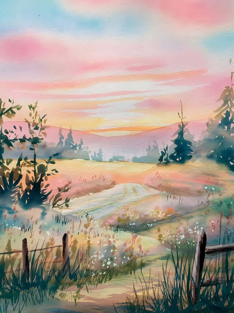 Sunset In The Countryside 1