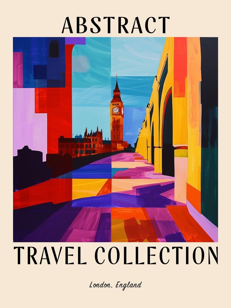 Abstract Travel Collection Poster London England 6