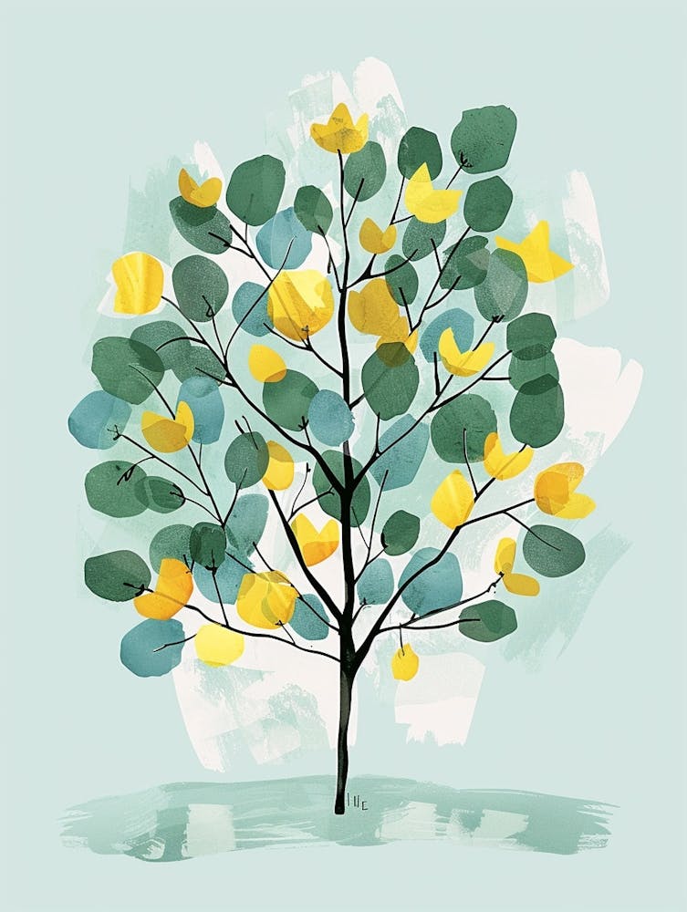 Lime Tree Flat Illustration 6