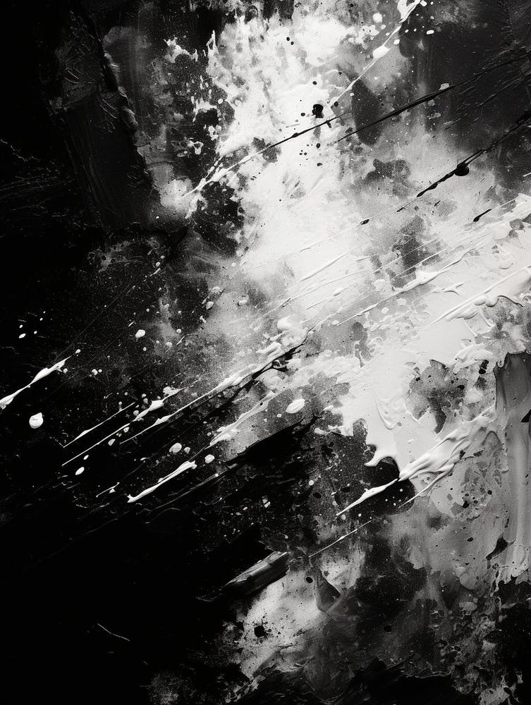 Space Abstract Black And White 4